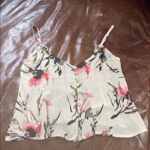 Cropped floral cami